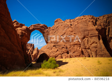 Abstract Rock formation at plateau Ennedi aka Aloba arch in Chad Abstract Rock formation at plateau Ennedi aka Aloba arch in Chad 88596218