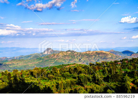 Aerial view to Mago National Park, Omo valley, Etiopia Aerial view to Mago National Park, Omo valley, Etiopia 88596219