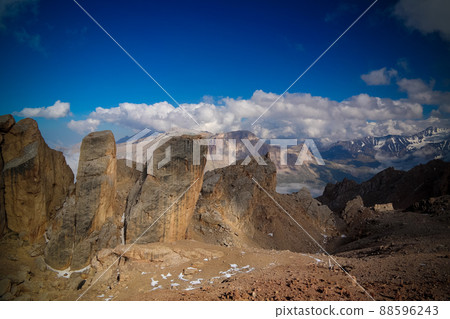 Panorama of Schalbus-Dag mountain, Dagestan, Caucasus Russia 88596243