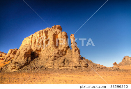 Abstract Rock formation at Tamezguida in Tassili nAjjer national park, Algeria 88596250