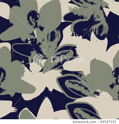 Floral Brush strokes Seamless Pattern Design Floral Brush strokes Seamless Pattern Design 88597355