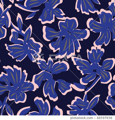 Floral Brush strokes Seamless Pattern Design Floral Brush strokes Seamless Pattern Design 88597656