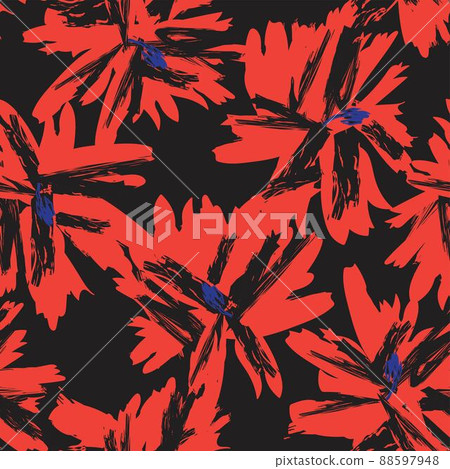 Floral Brush strokes Seamless Pattern Design Floral Brush strokes Seamless Pattern Design 88597948