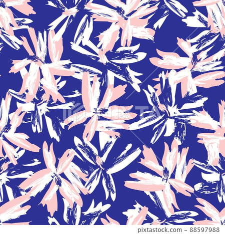 Floral Brush strokes Seamless Pattern Design Floral Brush strokes Seamless Pattern Design 88597988