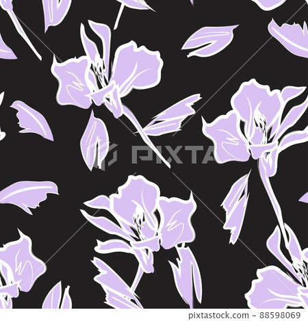 Floral Brush strokes Seamless Pattern Design Floral Brush strokes Seamless Pattern Design 88598069