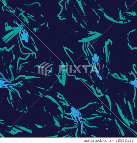 Floral Brush strokes Seamless Pattern Design 88598138