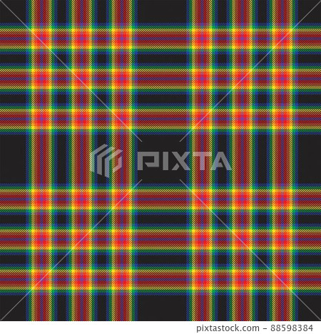 Rainbow Plaid Tartan Checkered Seamless Pattern Rainbow Plaid Tartan Checkered Seamless Pattern 88598384