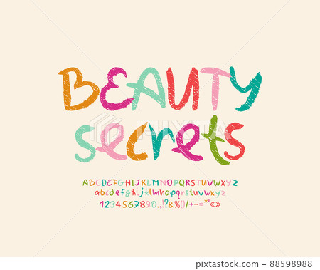 Modern banner Beauty Secrets with creative… - Stock Illustration