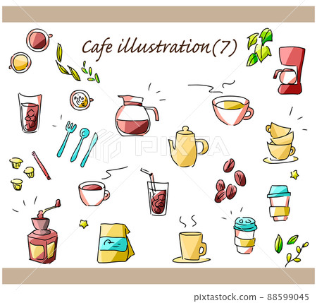 咖啡廳咖啡手繪插畫集 咖啡廳咖啡手繪插畫集 88599045