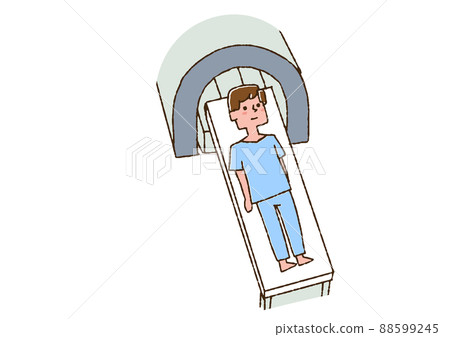 A man who receives a brain dog, a comical handwritten person, a vector, a line drawing and a color A man who receives a brain dog, a comical handwritten person, a vector, a line drawing and a color 88599245