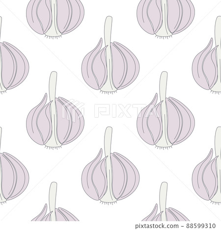 Garlic heads seamless pattern Garlic heads seamless pattern 88599310