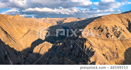 Ananiso Canyon between Vinicunca and Palccoyo Rainbow Mountains in Peru 88599553