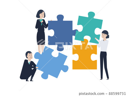 Improve teamwork and increase productivity! Illustration material 88599731
