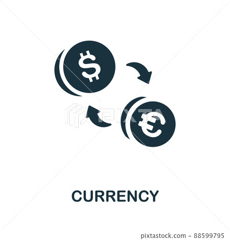 Currency icon. Monochrome simple Currency icon for templates, web design and infographics 88599795