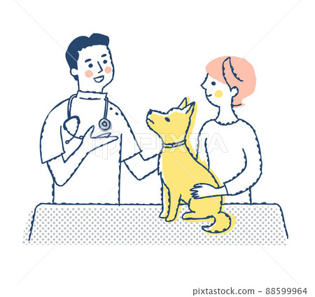 寵物和他們的主人在獸醫診所 88599964