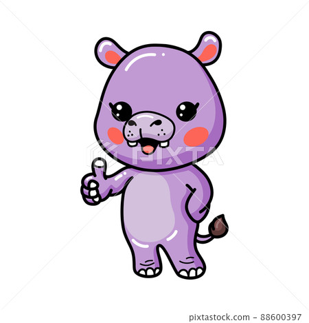 animal, cartoon, hippopotamus 88600397