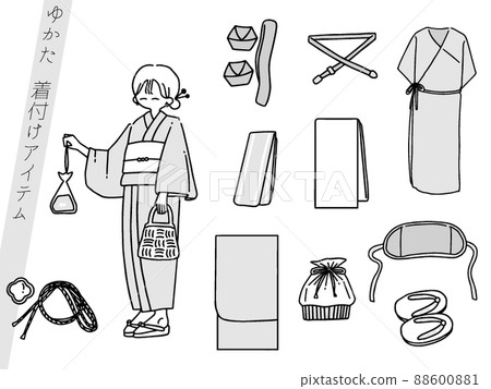 Yukata woman and dressing set 88600881