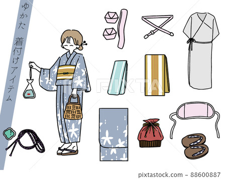 Yukata woman and dressing set 88600887