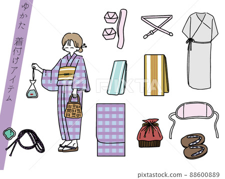 Yukata woman and dressing set 88600889