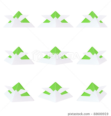 Illustration material for Children's Day Origami helmet light green cut 9-piece set 88600919