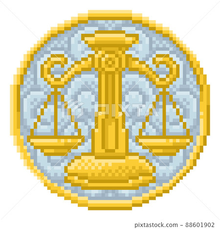 Zodiac Horoscope Astrology Libra Pixel Art Sign Zodiac Horoscope Astrology Libra Pixel Art Sign 88601902
