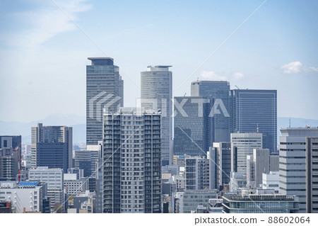俯瞰名古屋市容和名古屋站方向 88602064