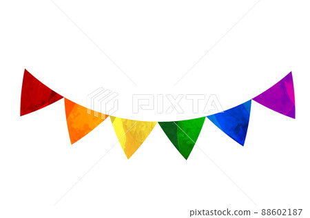 七彩彩虹色剪報材料_國旗花環_LGBT_LGBTQ 88602187