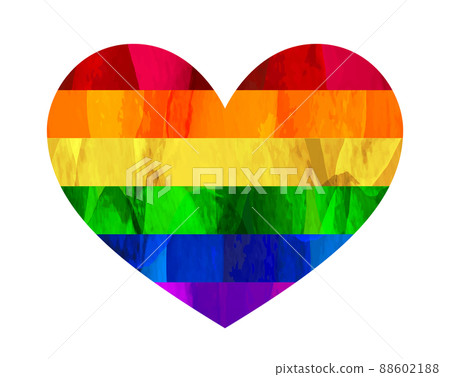 七彩彩虹色剪報材料_心圖_LGBT_LGBTQ 88602188