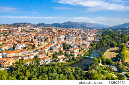 Aerial panorama of Plasencia in the province of Caceres, Extremadura, Western Spain 88602681