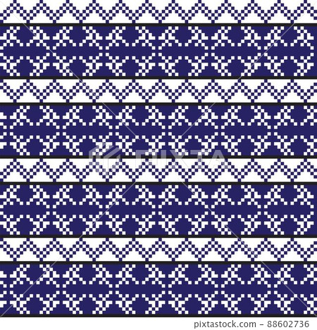 Snowflakes Fair Isle Seamless Pattern Design 88602736