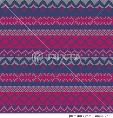 Snowflakes Fair Isle Seamless Pattern Design 88602752