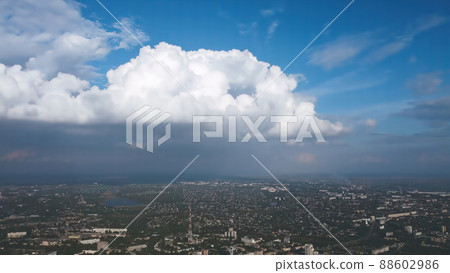 Big clouds over the City. sky with a stormy clouds just before storm - nature photography. The rain is coming 88602986