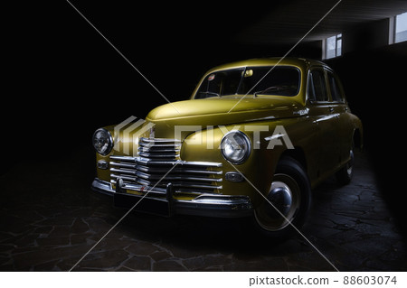 Car on black background. Vintage Car. Car on black background. Vintage Car. 88603074