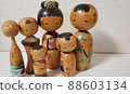 Traditional Japanese crafts, old and rare cute kokeshi dolls 88603134