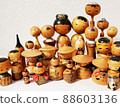 A collection of old and rare Japanese traditional craft kokeshi dolls 88603136