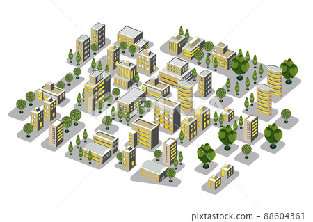 Beautiful cityscape and enjoyable living. Creating a city where people can live brightly and happily. 88604361