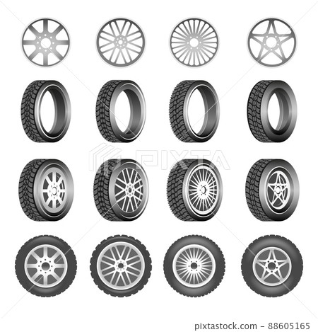Rubber tires aluminum disks Rubber tires aluminum disks 88605165