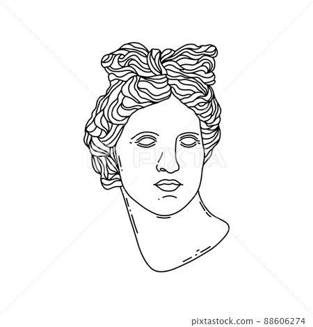 Greek god Apollo in doodle style 88606274