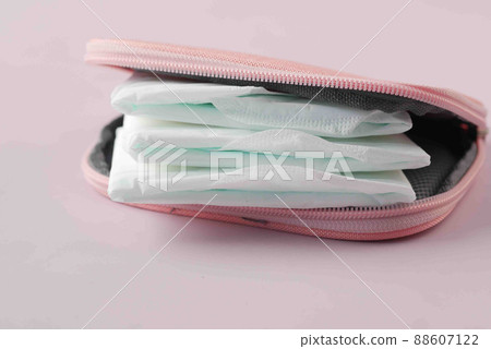 close up of sanitary pad on a table close up of sanitary pad on a table 88607122