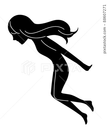 一個黑人婦女的簡單剪影 一個黑人婦女的簡單剪影 88607271