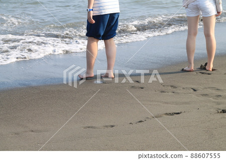 人們在沙灘上玩耍 88607555