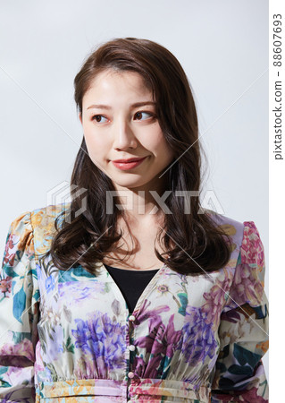 Young women in plain clothes girly fashion Young women in plain clothes girly fashion 88607693