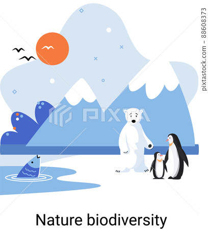 Biodiversity in nature as environment variety of life on Earth planet. Saving wildlife ecosystem 88608373