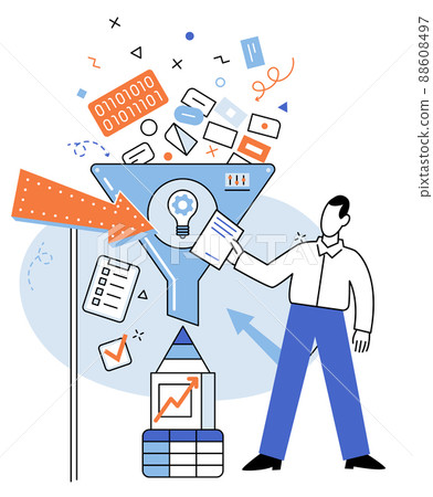 Business intelligence data analysis obtaining analytical information for making strategic decisions 88608497