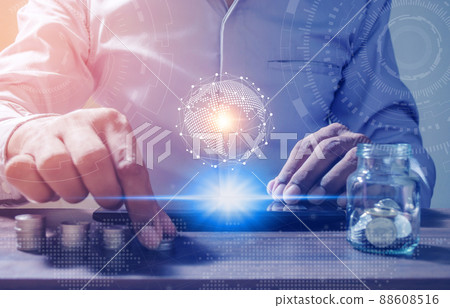 Online Banking And Internet Banking Savings Concept Online Banking And Internet Banking Savings Concept 88608516