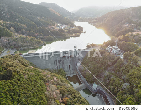 Scenery of Nomura Dam, Seiyo City, Ehime Prefecture Scenery of Nomura Dam, Seiyo City, Ehime Prefecture 88609686