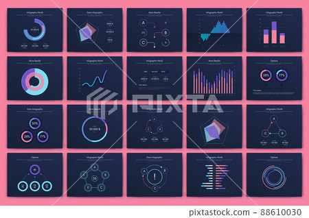Vector graphics infographics with mobile phone. Template for creating mobile applications, workflow layout, diagram, banner, web design, business reports 88610030