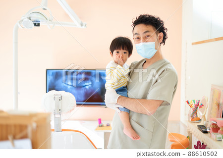 1 歲 11 個月大的男孩正在接受牙科檢查 88610502