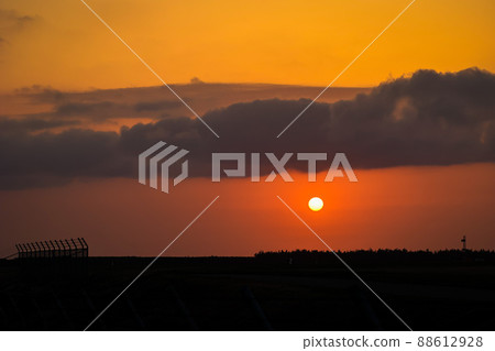 夕陽西下的莊內機場 夕陽西下的莊內機場 88612928