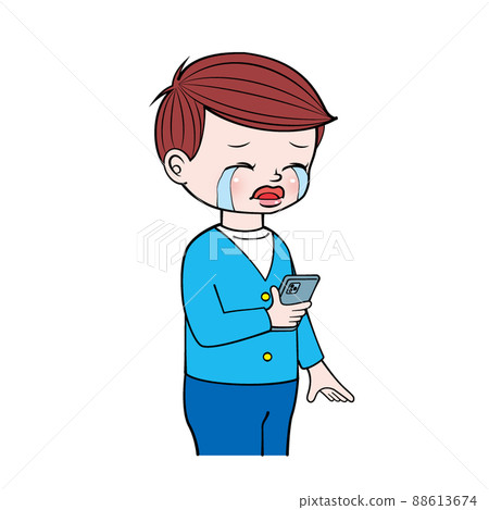 我的智能手機壞了_一個有昭和時代味道的男孩 88613674
